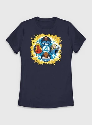 Marvel The Fantastic Four: First Steps Cosmic Explorers Womens T-Shirt