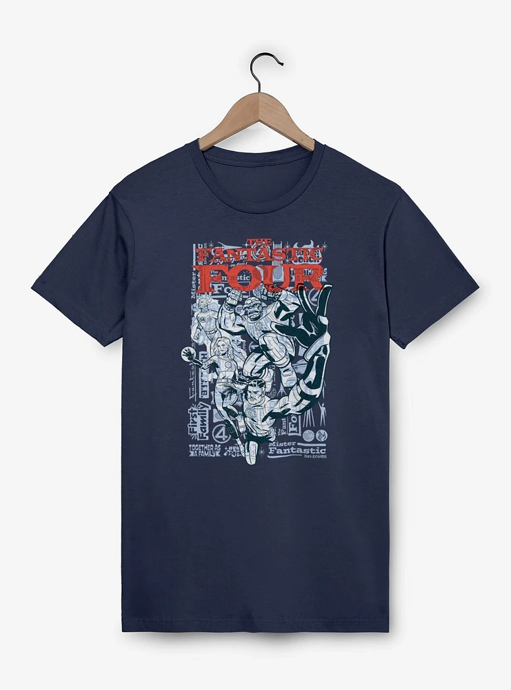 Marvel The Fantastic Four: First Steps Together As A Family T-Shirt