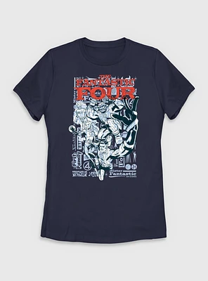 Marvel The Fantastic Four: First Steps Together As A Family Womens T-Shirt