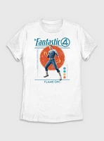 Marvel The Fantastic Four: First Steps Flame On Johnny Storm Human Torch Womens T-Shirt