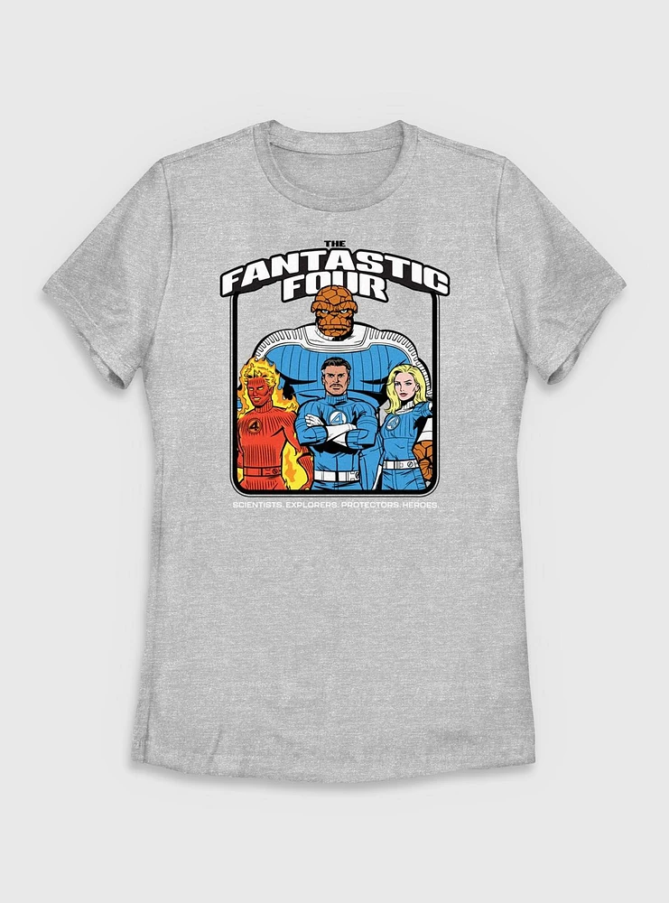 Marvel The Fantastic Four: First Steps Four Classic Protectors Womens T-Shirt