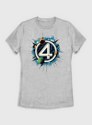 Marvel The Fantastic Four: First Steps Planets Logo Womens T-Shirt