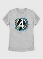 Marvel The Fantastic Four: First Steps Planets Logo Womens T-Shirt