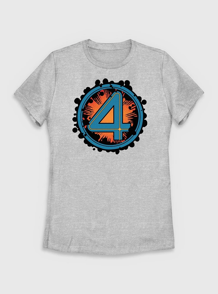 Marvel The Fantastic Four: First Steps Explosion Logo Womens T-Shirt