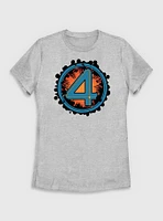 Marvel The Fantastic Four: First Steps Explosion Logo Womens T-Shirt