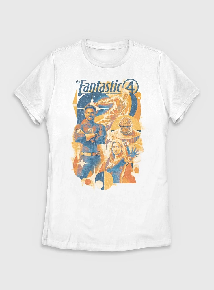 Marvel The Fantastic Four: First Steps Retro Poster Womens T-Shirt