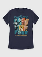 Marvel The Fantastic Four: First Steps Heroes & H.E.R.B.I.E. Womens T-Shirt
