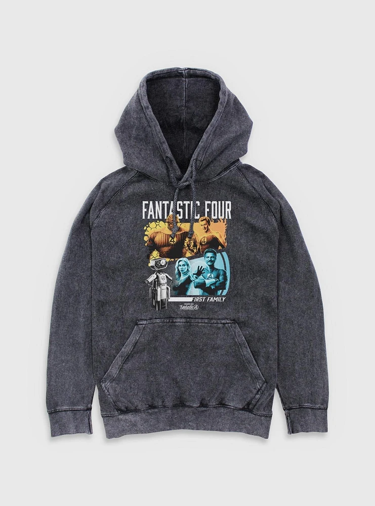 Marvel The Fantastic Four: First Steps Family & H.E.R.B.I.E. Mineral Wash Hoodie