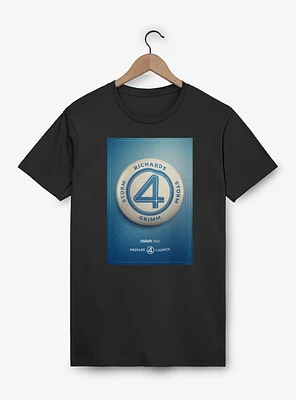 Marvel The Fantastic Four: First Steps Prepare 4 Launch Poster T-Shirt