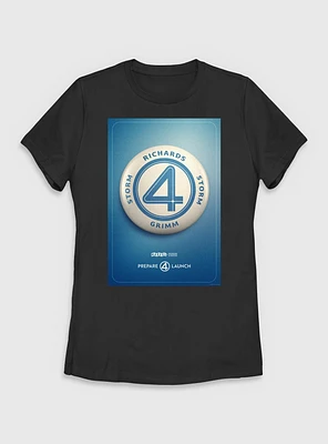 Marvel The Fantastic Four: First Steps Prepare 4 Launch Poster Womens T-Shirt
