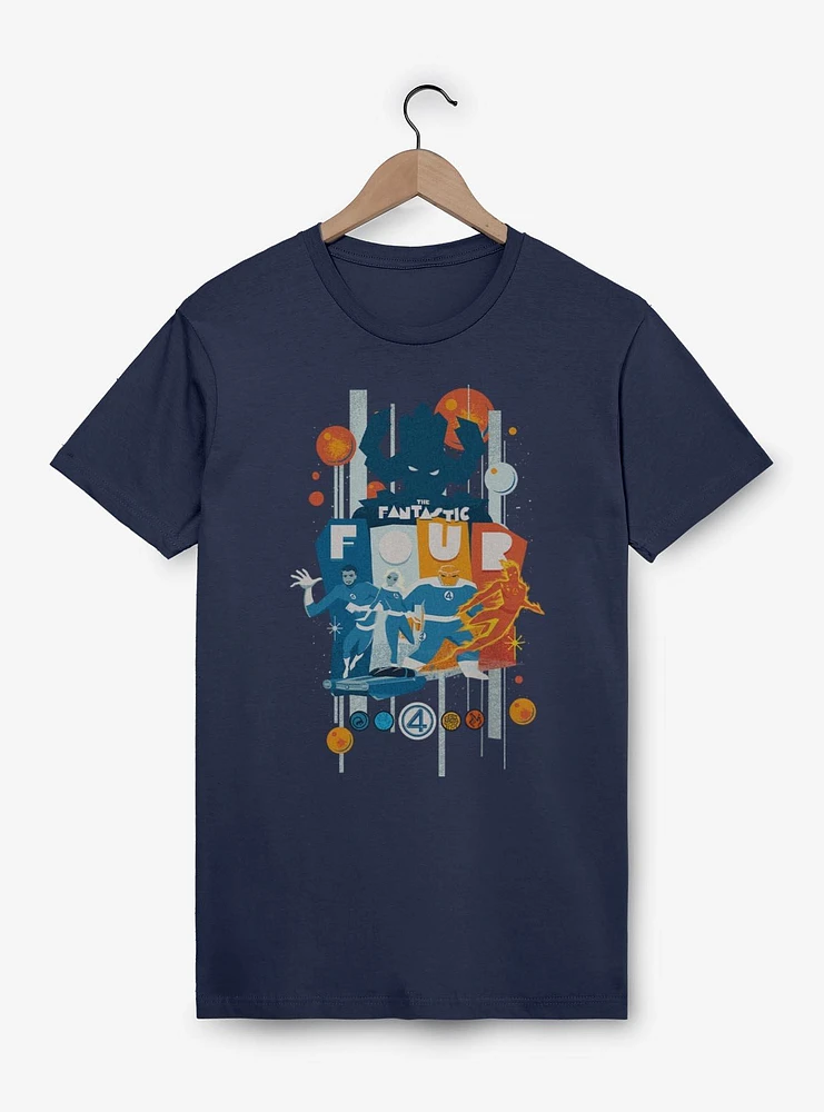 Marvel The Fantastic Four: First Steps Retro Cosmic Power Vs. Galactus T-Shirt