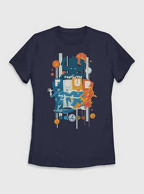 Marvel The Fantastic Four: First Steps Retro Cosmic Power Vs. Galactus Womens T-Shirt