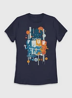 Marvel The Fantastic Four: First Steps Retro Cosmic Power Vs. Galactus Womens T-Shirt