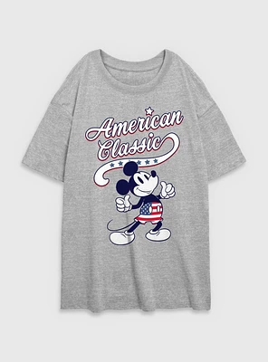 Disney Mickey Mouse American Classic Womens Oversized T-Shirt