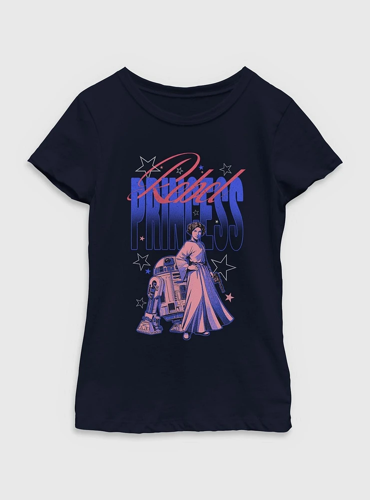 Star Wars Rebel Princess Stars Youth Girls T-Shirt