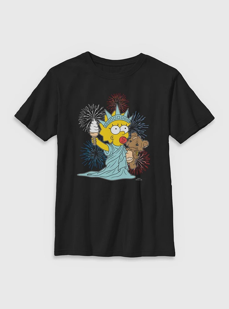 The Simpsons Fireworks Maggie Youth T-Shirt