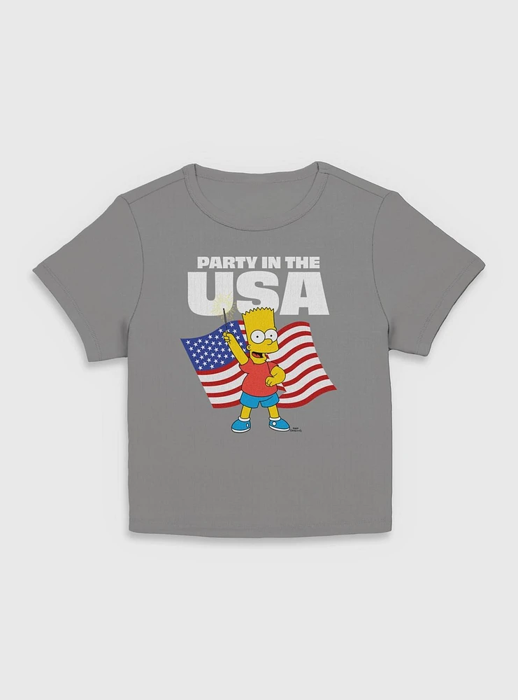 The Simpsons Partying Bart Women Baby T-Shirt