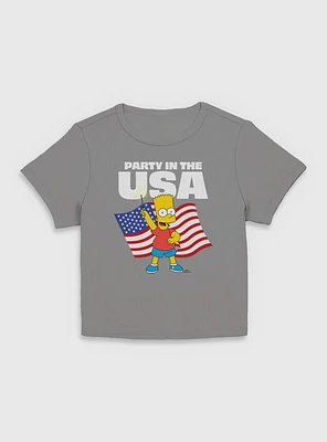 The Simpsons Partying Bart Women Baby T-Shirt