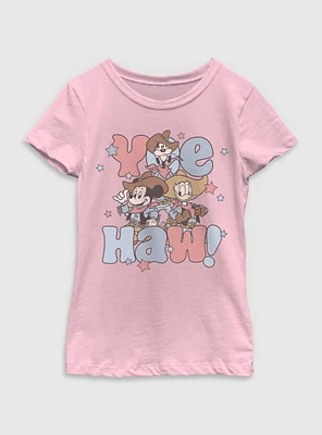 Disney Mickey Mouse Yee Haw Youth Girls T-Shirt
