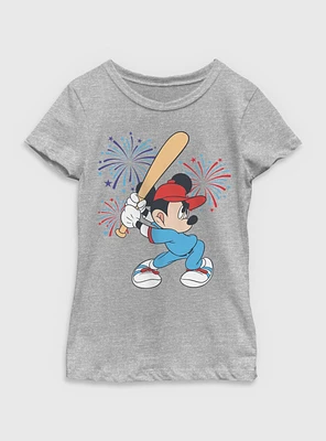 Disney Mickey Mouse Burst Youth Girls T-Shirt