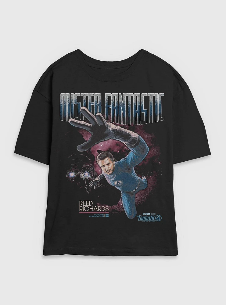 Marvel The Fantastic Four: First Steps Stretch Mr. Reed Richards Womens Skimmer T-Shirt BoxLunch Web Exclusive