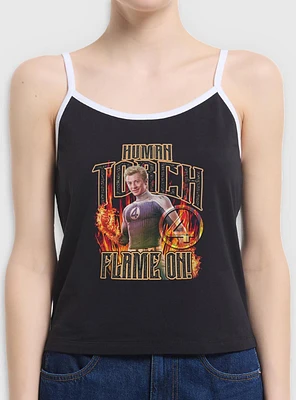 Marvel The Fantastic Four: First Steps Johnny Storm Human Torch Flame On Womens Cami Tank Top BoxLunch Web Exclusive