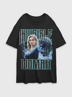 Marvel The Fantastic Four: First Steps Sue Storm Invisible Woman Womens Oversized T-Shirt BoxLunch Web Exclusive