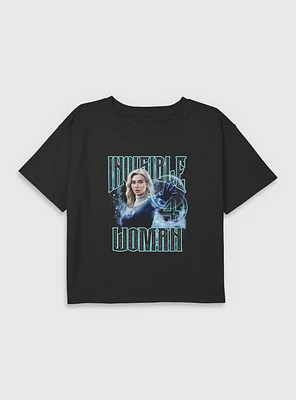 Marvel The Fantastic Four: First Steps Sue Storm Invisible Woman Youth Girls Boxy T-Shirt BoxLunch Web Exclusive