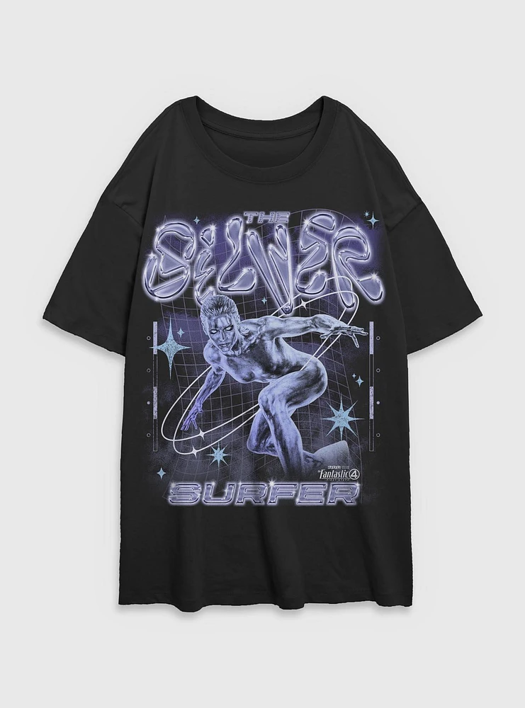 Marvel The Fantastic Four: First Steps Silver Surfer Womens Oversized T-Shirt BoxLunch Web Exclusive