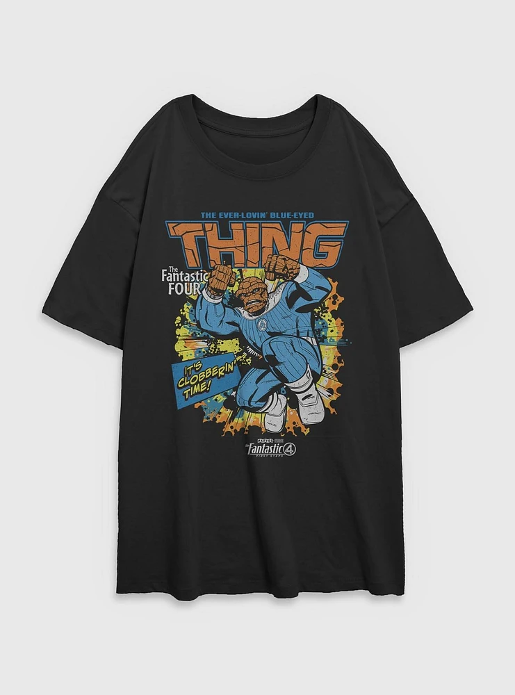 Marvel The Fantastic Four: First Steps Comic Cover Ben Grimm Thing Womens Oversized T-Shirt BoxLunch Web Exclusive