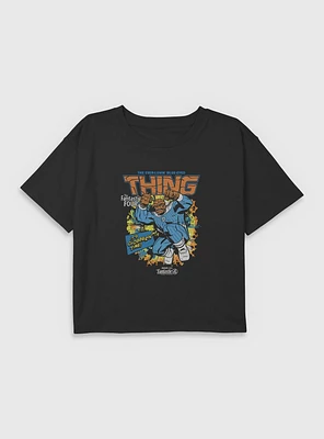 Marvel The Fantastic Four: First Steps Comic Cover Ben Grimm Thing Youth Girls Boxy T-Shirt BoxLunch Web Exclusive