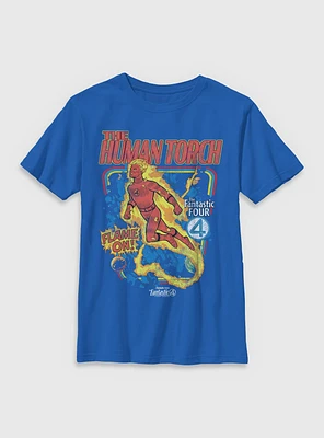 Marvel The Fantastic Four: First Steps Comic Cover Johnny Storm Human Torch Youth T-Shirt BoxLunch Web Exclusive
