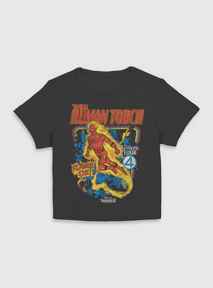 Marvel The Fantastic Four: First Steps Comic Cover Johnny Storm Human Torch Womens Baby T-Shirt BoxLunch Web Exclusive