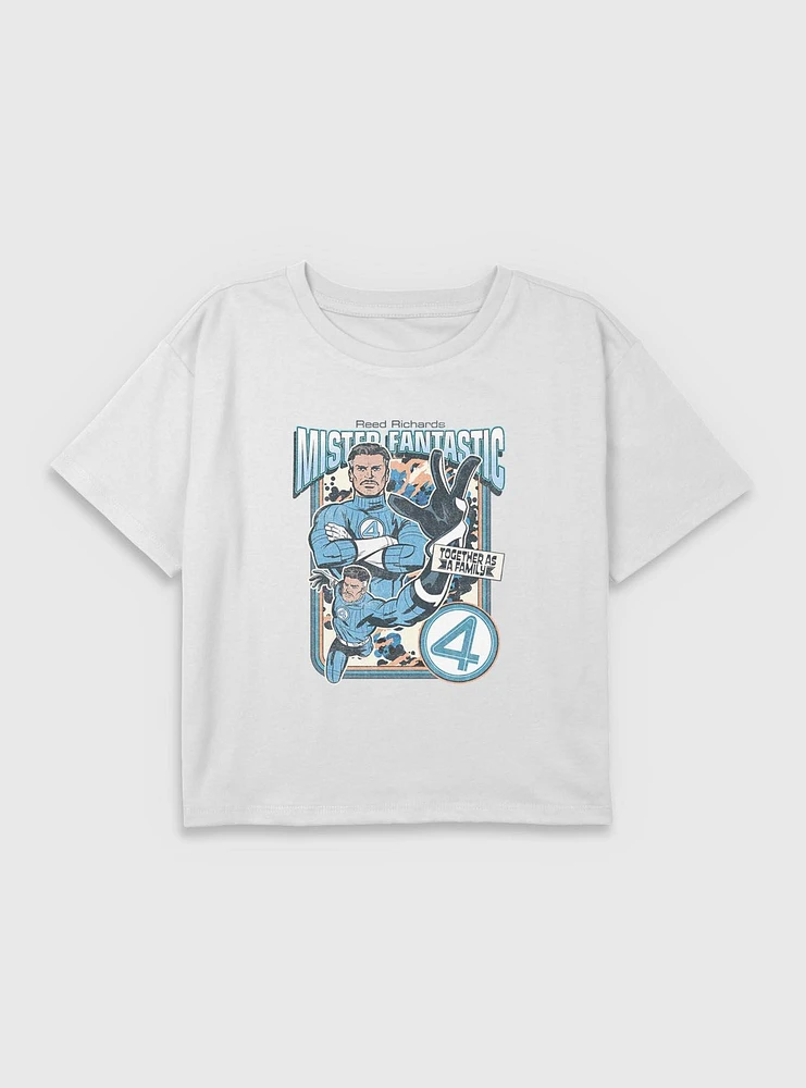 Marvel The Fantastic Four: First Steps Mr. Together As A Family Youth Girls Boxy T-Shirt BoxLunch Web Exclusive