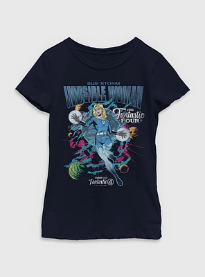 Marvel The Fantastic Four: First Steps Comic Cover Sue Storm Invisible Woman Youth Girls T-Shirt BoxLunch Web Exclusive