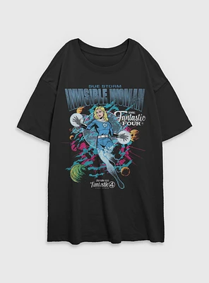 Marvel The Fantastic Four: First Steps Comic Cover Sue Storm Invisible Woman Womens Oversized T-Shirt BoxLunch Web Exclusive