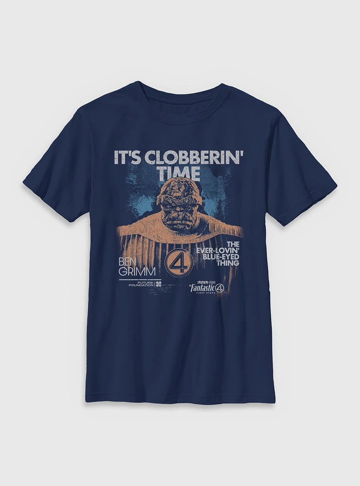 Marvel The Fantastic Four: First Steps Grunge Thing It's Clobberin' Time Youth T-Shirt BoxLunch Web Exclusive