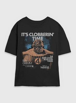 Marvel The Fantastic Four: First Steps Grunge Thing It's Clobberin' Time Womens Skimmer T-Shirt BoxLunch Web Exclusive