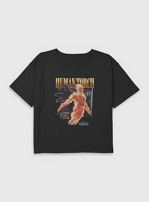 Marvel The Fantastic Four: First Steps Human Torch Future Foundation Youth Girls Boxy T-Shirt BoxLunch Web Exclusive