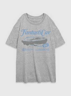 Marvel The Fantastic Four: First Steps Retro Fantasticar Womens Oversized T-Shirt BoxLunch Web Exclusive