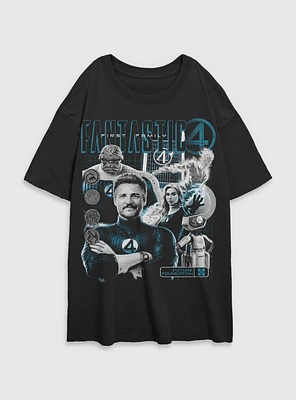 Marvel The Fantastic Four: First Steps Future Foundation Family Womens Oversized T-Shirt BoxLunch Web Exclusive