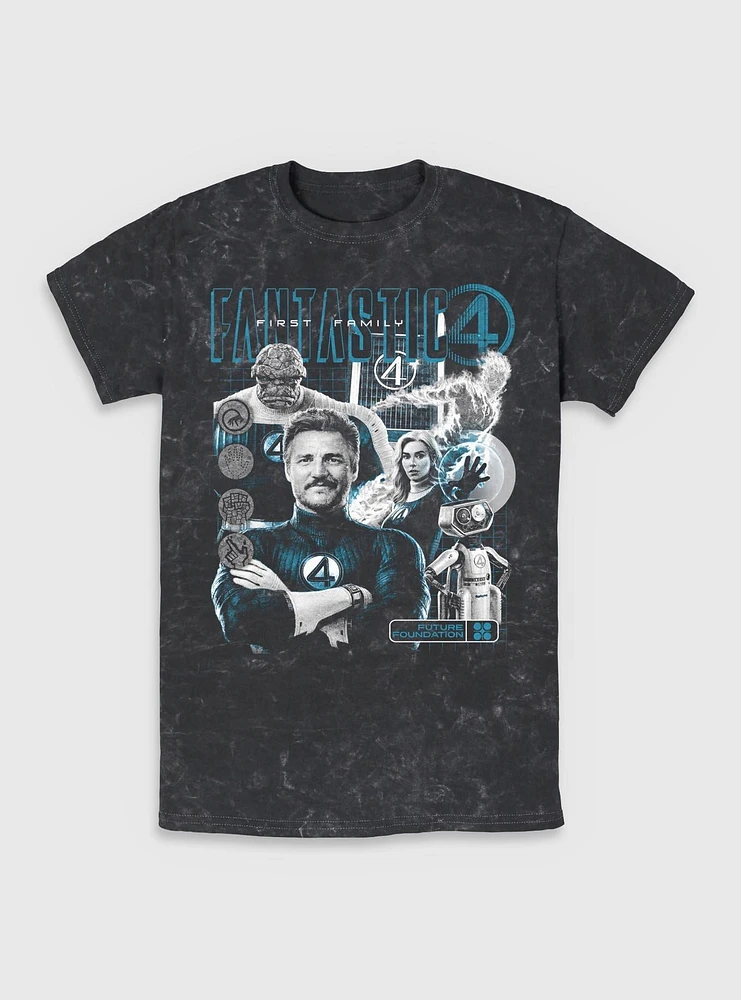 Marvel The Fantastic Four: First Steps Future Foundation Family Mineral Wash T-Shirt BoxLunch Web Exclusive