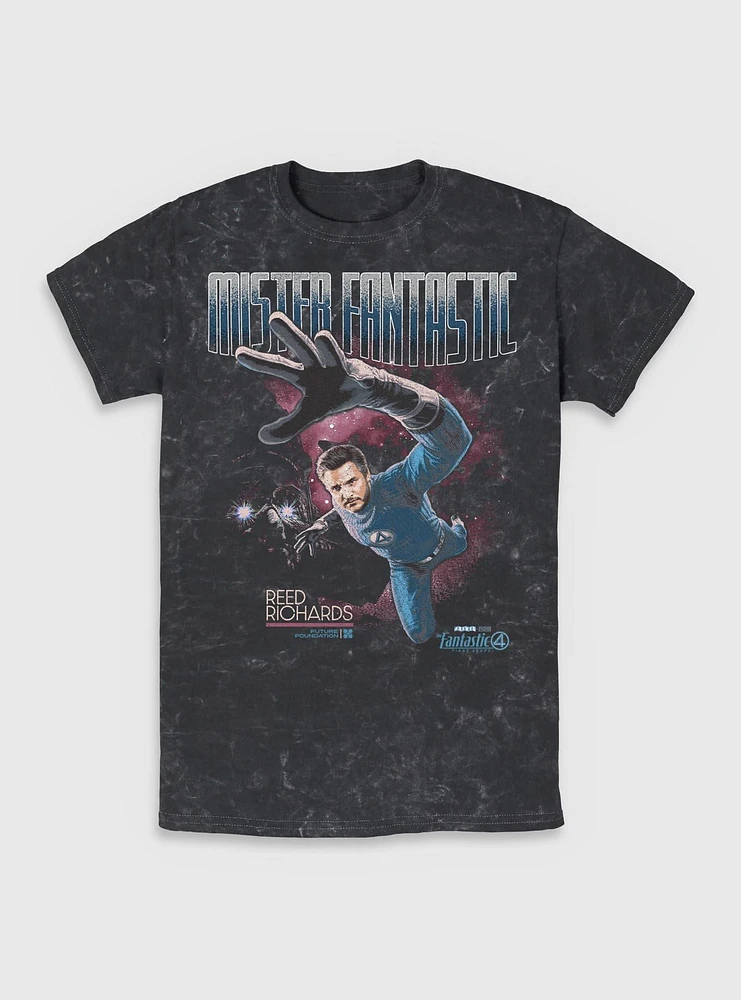 Marvel The Fantastic Four: First Steps Stretch Mr. Reed Richards Mineral Wash T-Shirt BoxLunch Web Exclusive