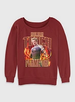 Marvel The Fantastic Four: First Steps Johnny Storm Human Torch Flame On Womens Slouchy Sweatshirt BoxLunch Web Exclusive