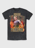 Marvel The Fantastic Four: First Steps Johnny Storm Human Torch Flame On Mineral Wash T-Shirt BoxLunch Web Exclusive