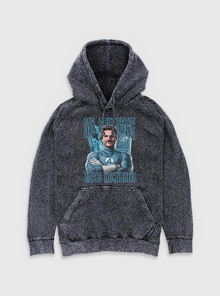 Marvel The Fantastic Four: First Steps Mr. Reed Richards Mineral Wash Hoodie BoxLunch Web Exclusive