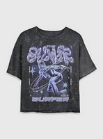 Marvel The Fantastic Four: First Steps Silver Surfer Womens Mineral Wash Crop T-Shirt BoxLunch Web Exclusive