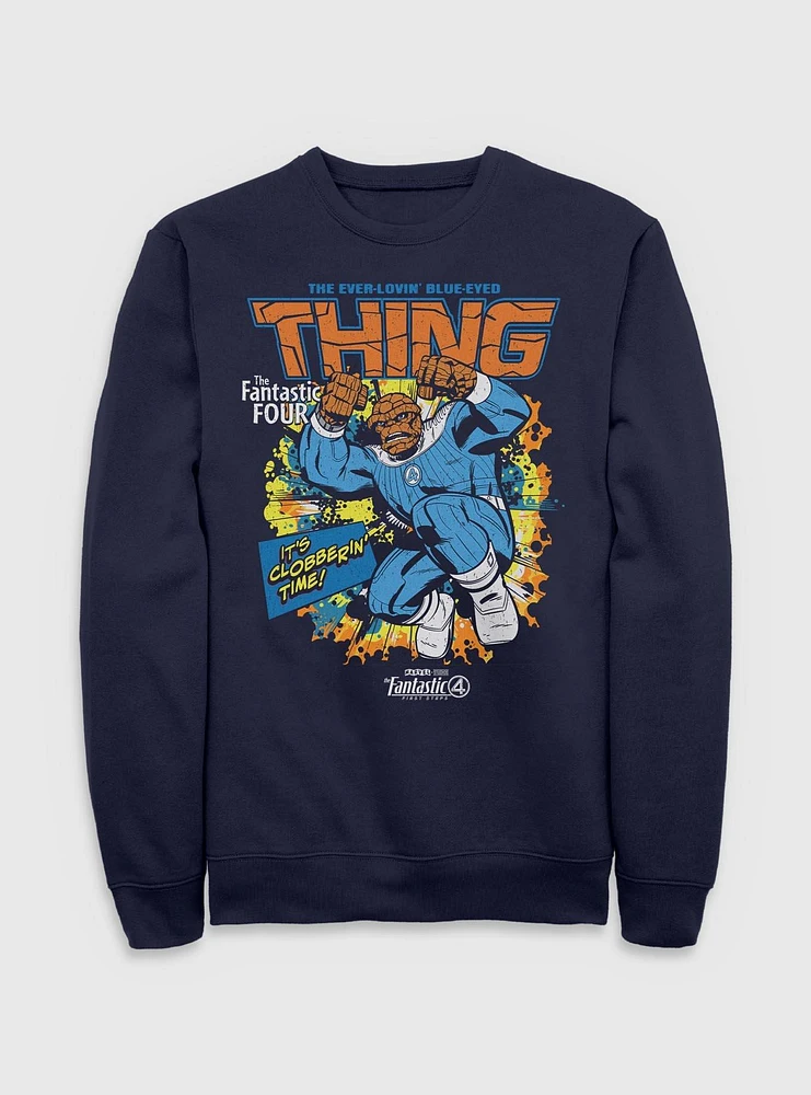 Marvel The Fantastic Four: First Steps Comic Cover Ben Grimm Thing Sweatshirt BoxLunch Web Exclusive