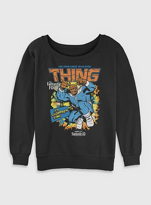Marvel The Fantastic Four: First Steps Comic Cover Ben Grimm Thing Womens Slouchy Sweatshirt BoxLunch Web Exclusive