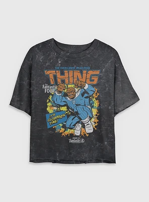 Marvel The Fantastic Four: First Steps Comic Cover Ben Grimm Thing Womens Mineral Wash Crop T-Shirt BoxLunch Web Exclusive